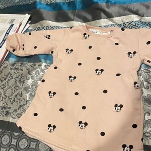 Zara Baby Mickey Mouse Sweater Dress